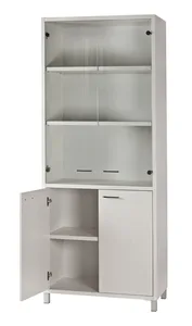 ארון גבוה משולב ויטרינה
